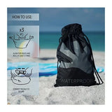 Drawstring Waterproof Backpack - Black/Grey