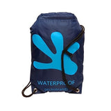 Drawstring Waterproof Backpack - Navy / Neon Blue