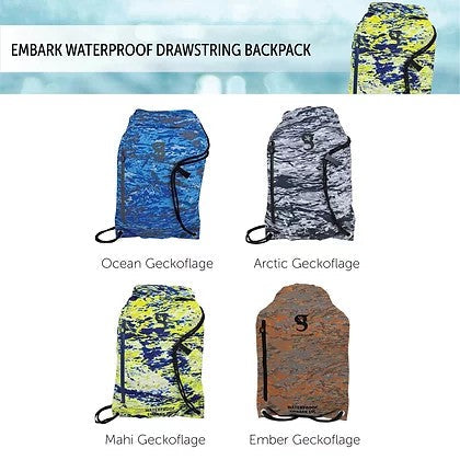 Embark 10L Waterproof Drawstring Backpack - Ember Geckoflage