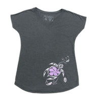 Flower Honu (Turtle) V-Neck T-Shirt (Small only)