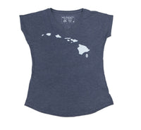 Hawaiian Islands V-Neck Ladies T-shirt (Medium only)