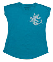 Tribal Mo'o (Gecko) Ladies V-Neck (Small Only)